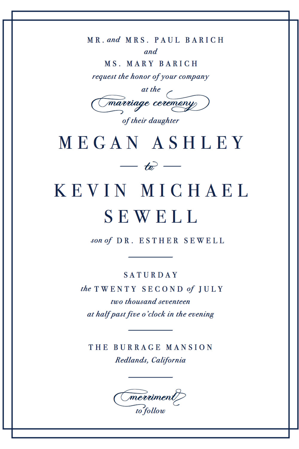 Barich Swell Invitation