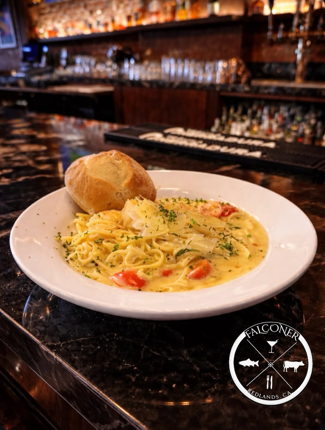 Shrimp Scampi at The Royal Falconer