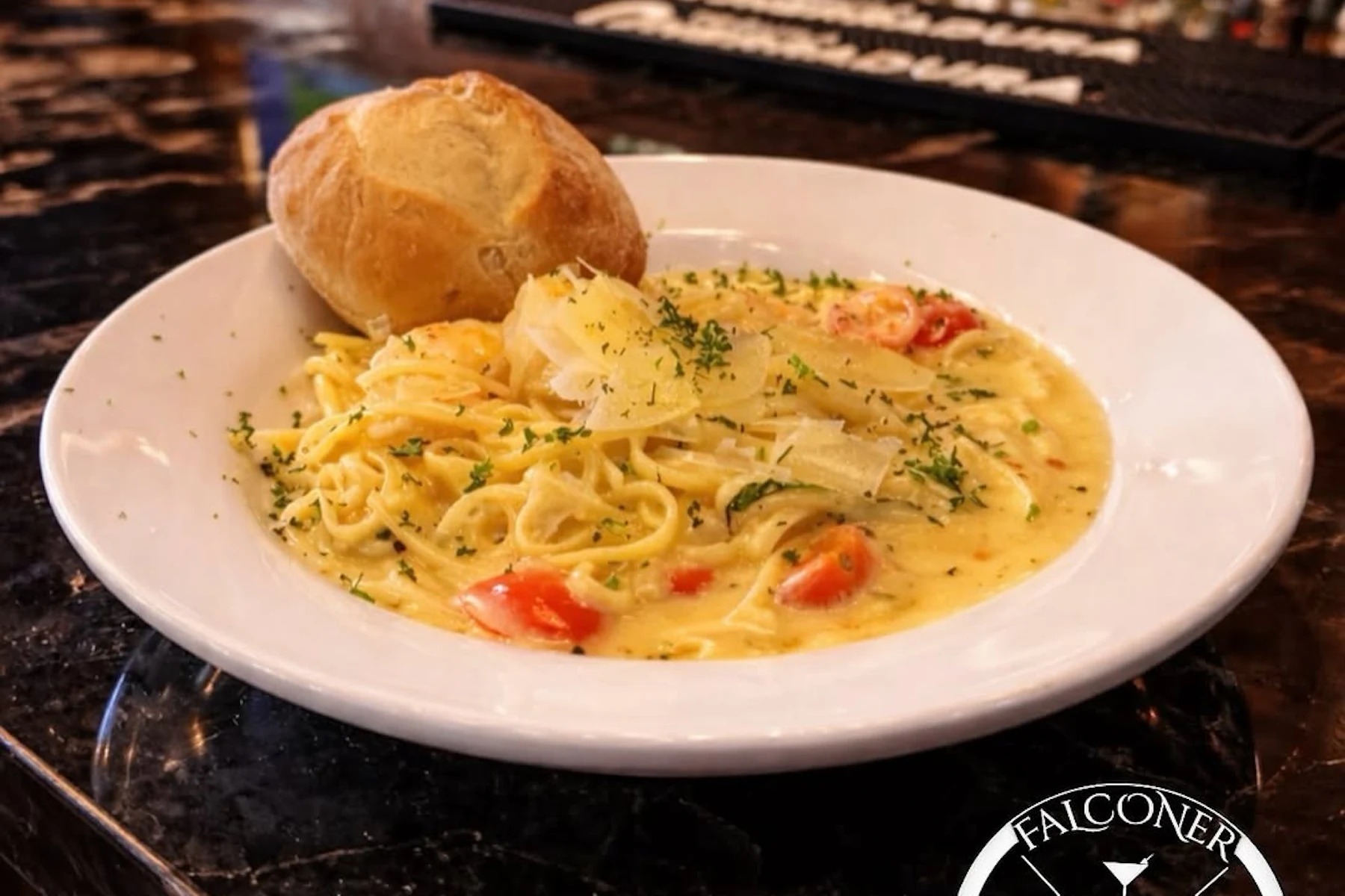 Shrimp Scampi at The Royal Falconer