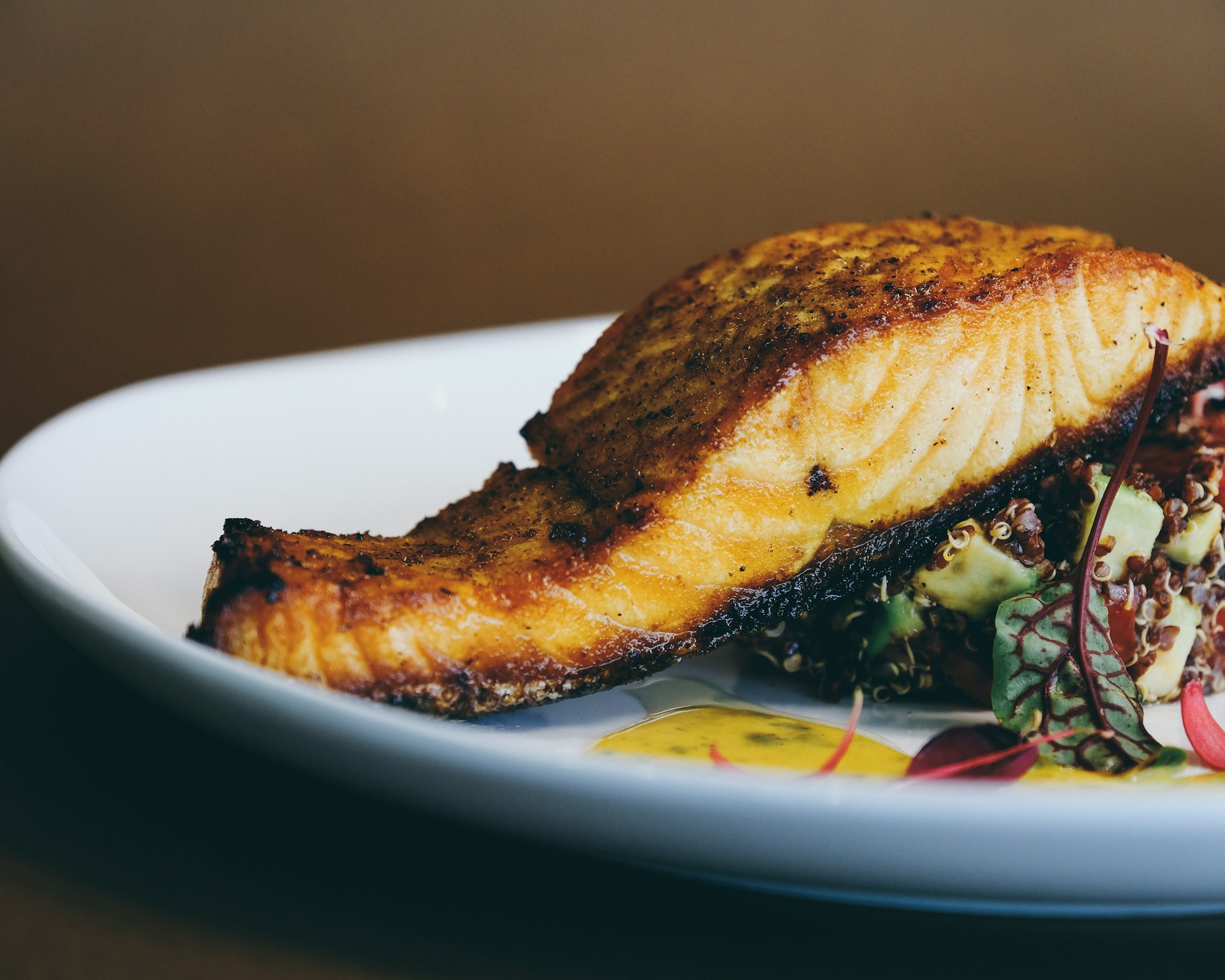 grilled salmon plate