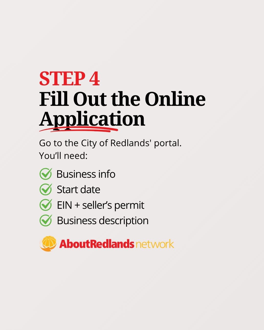 Step 4: Complete the Business License Application