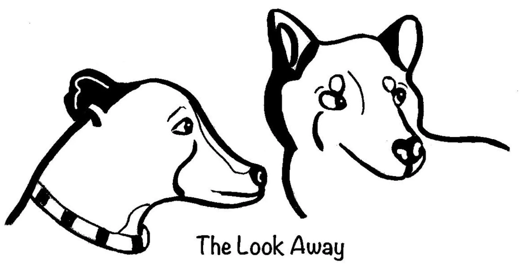 Sketch of a dog looking away