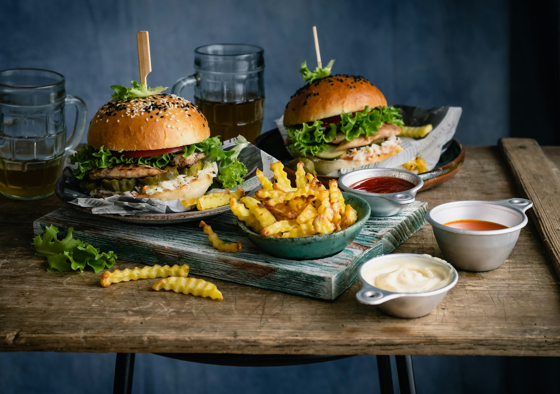 Burger and Fries