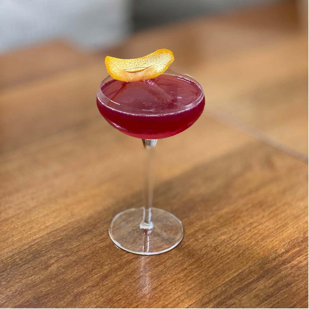 Pomegranate Cosmo at Caprice Cafe