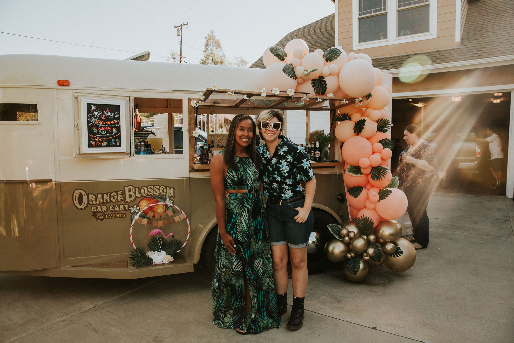 Orange Blossom Bar Cart + Balloons By Marce