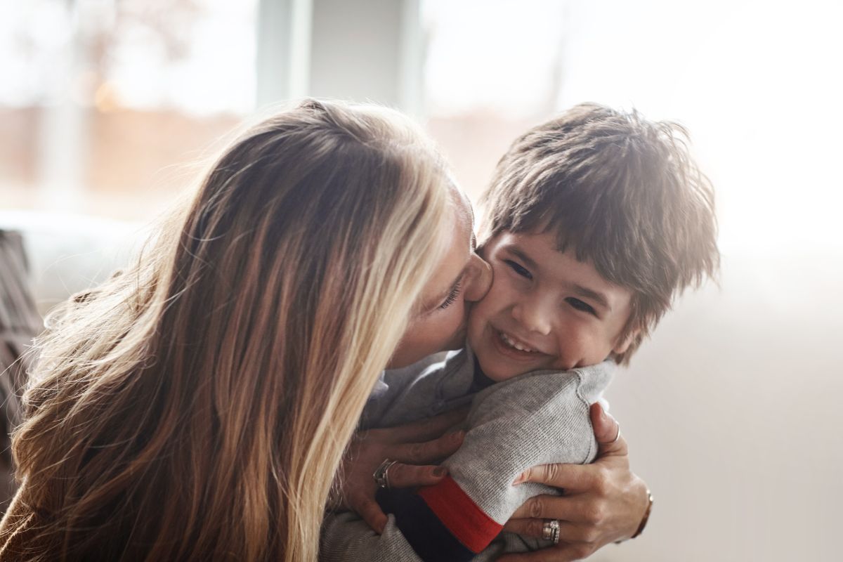 mom and son