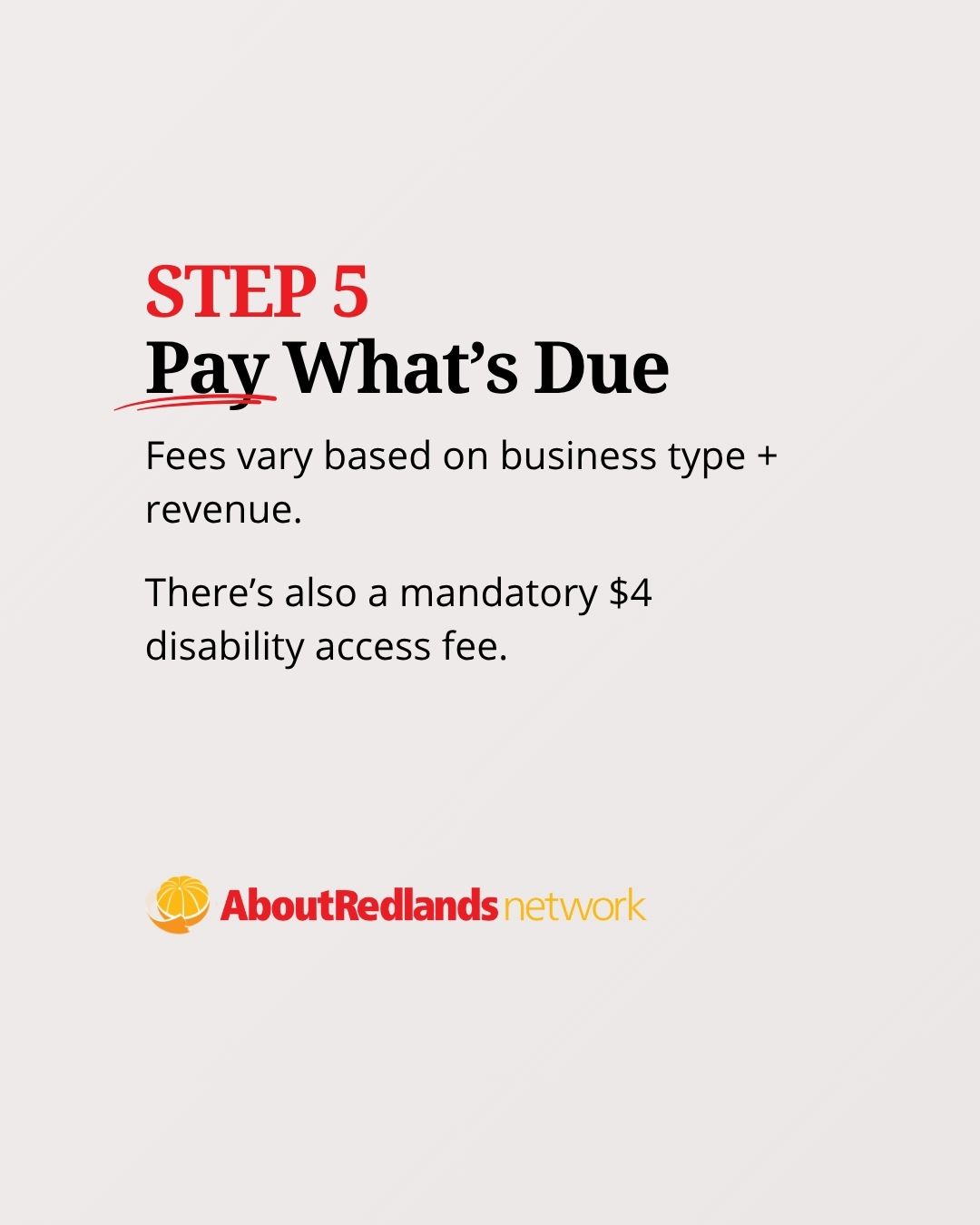 Step 5: Pay Applicable Fees