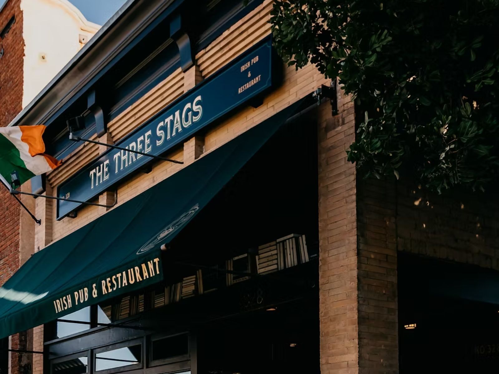 Outside of the Three Stags Irish Pub