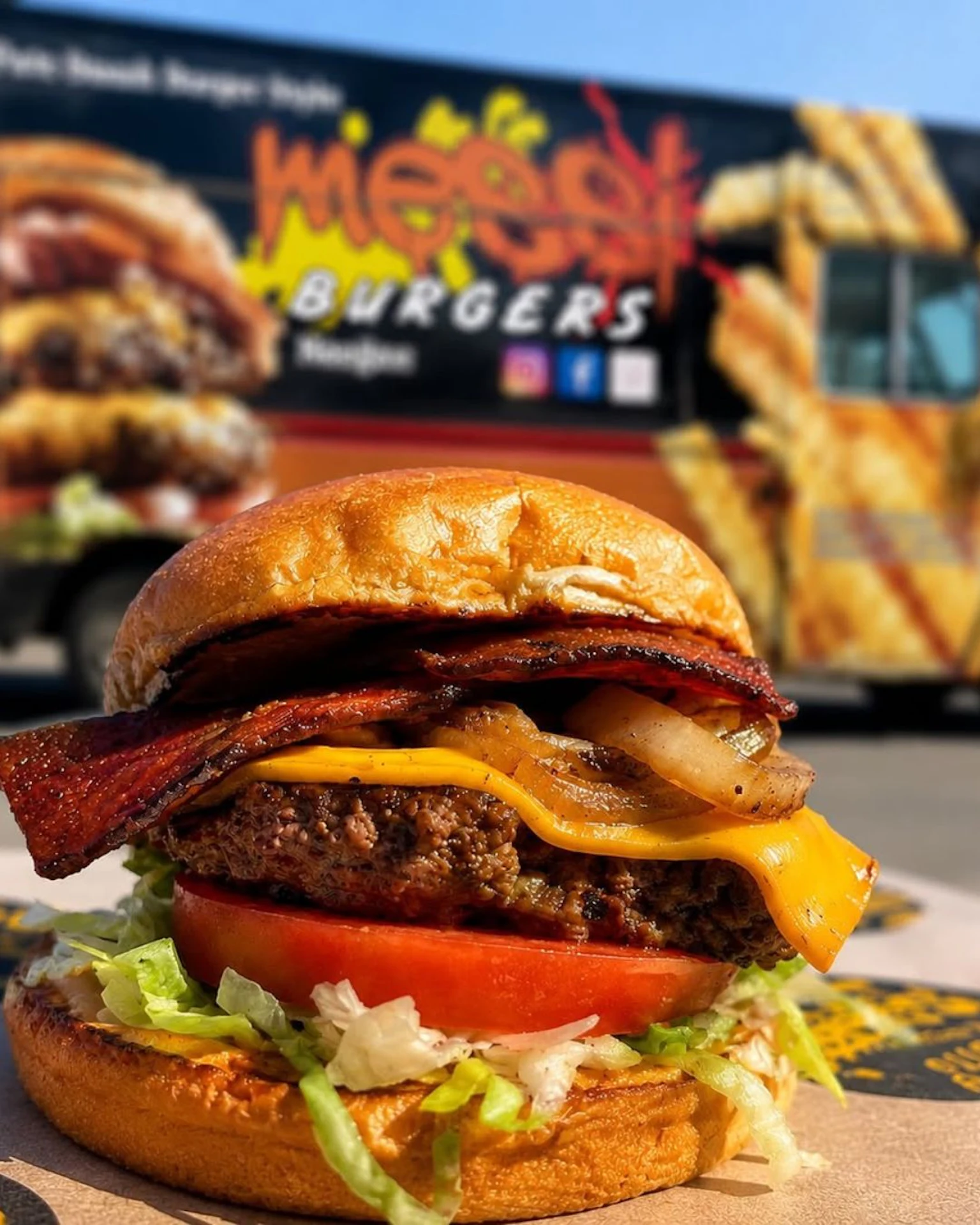 Food truck burger. Redlands Octoberfest