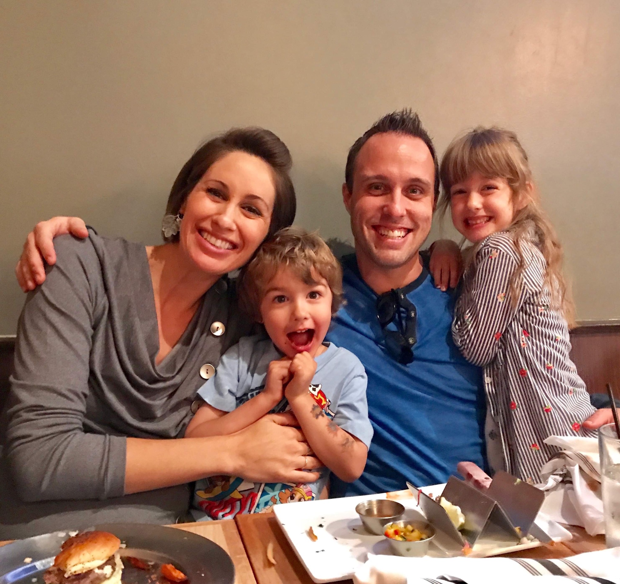 Family at a restaurant