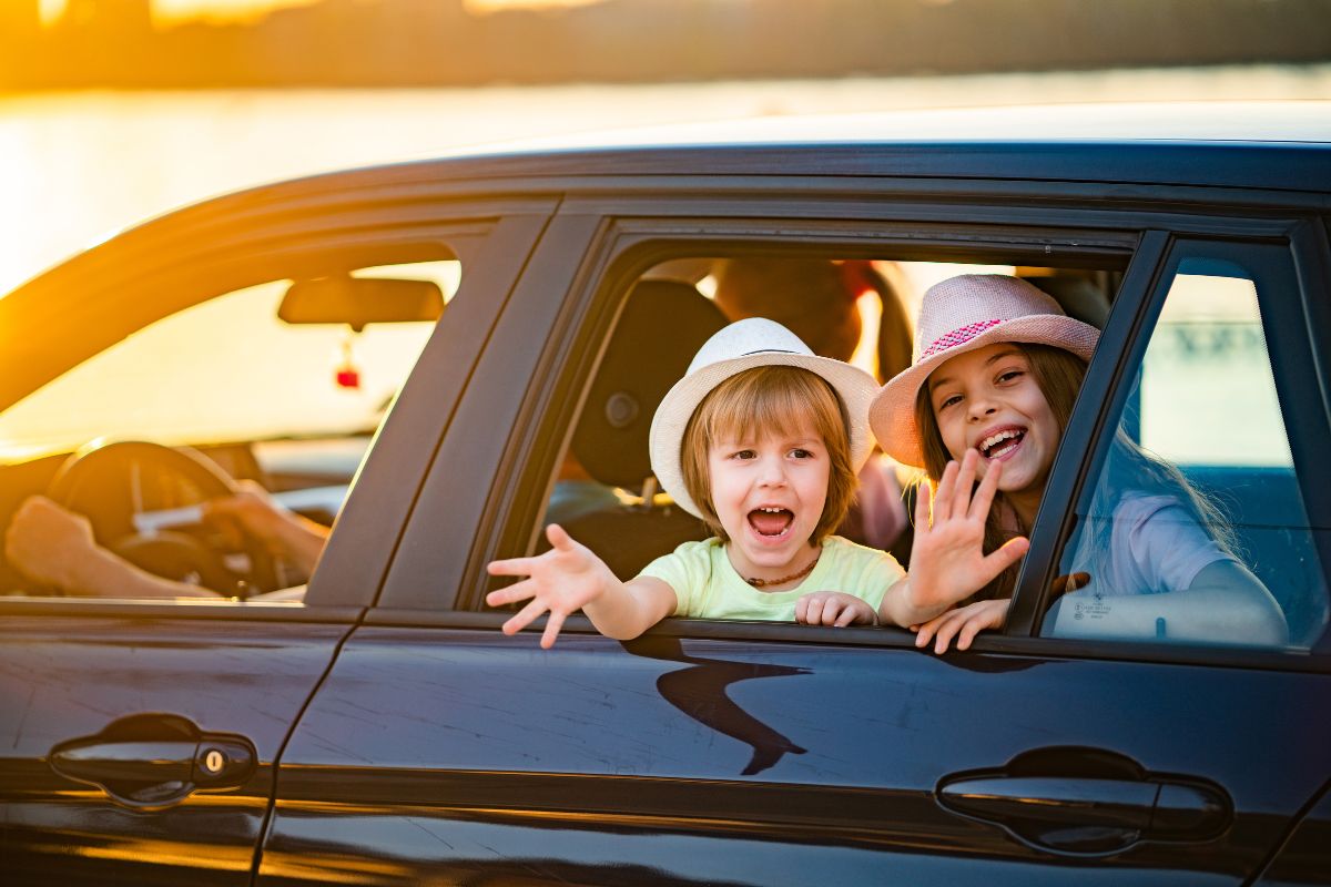 Kids in a car