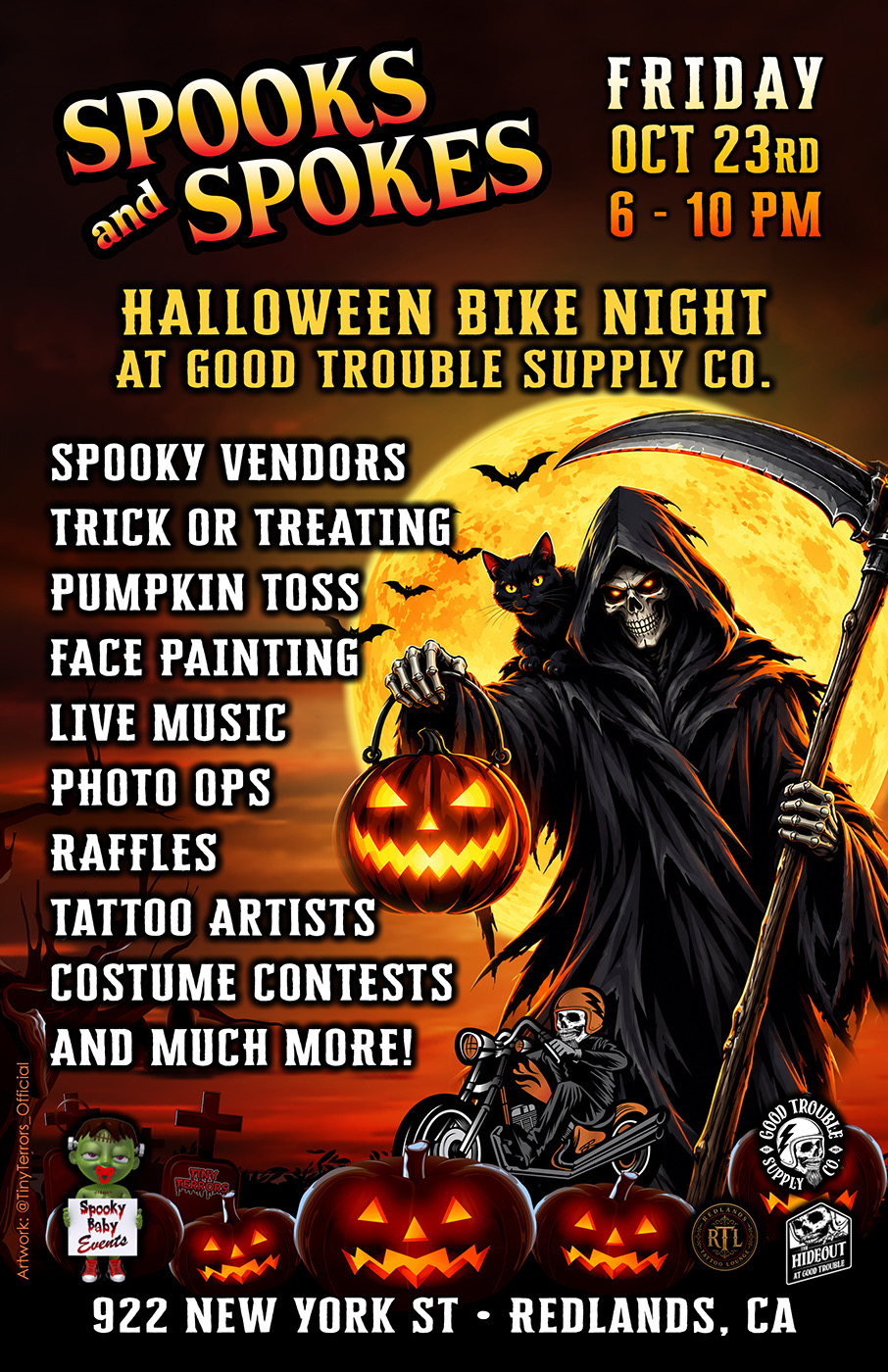 Spooks & Spokes Halloween Party at Good Trouble Supply Co