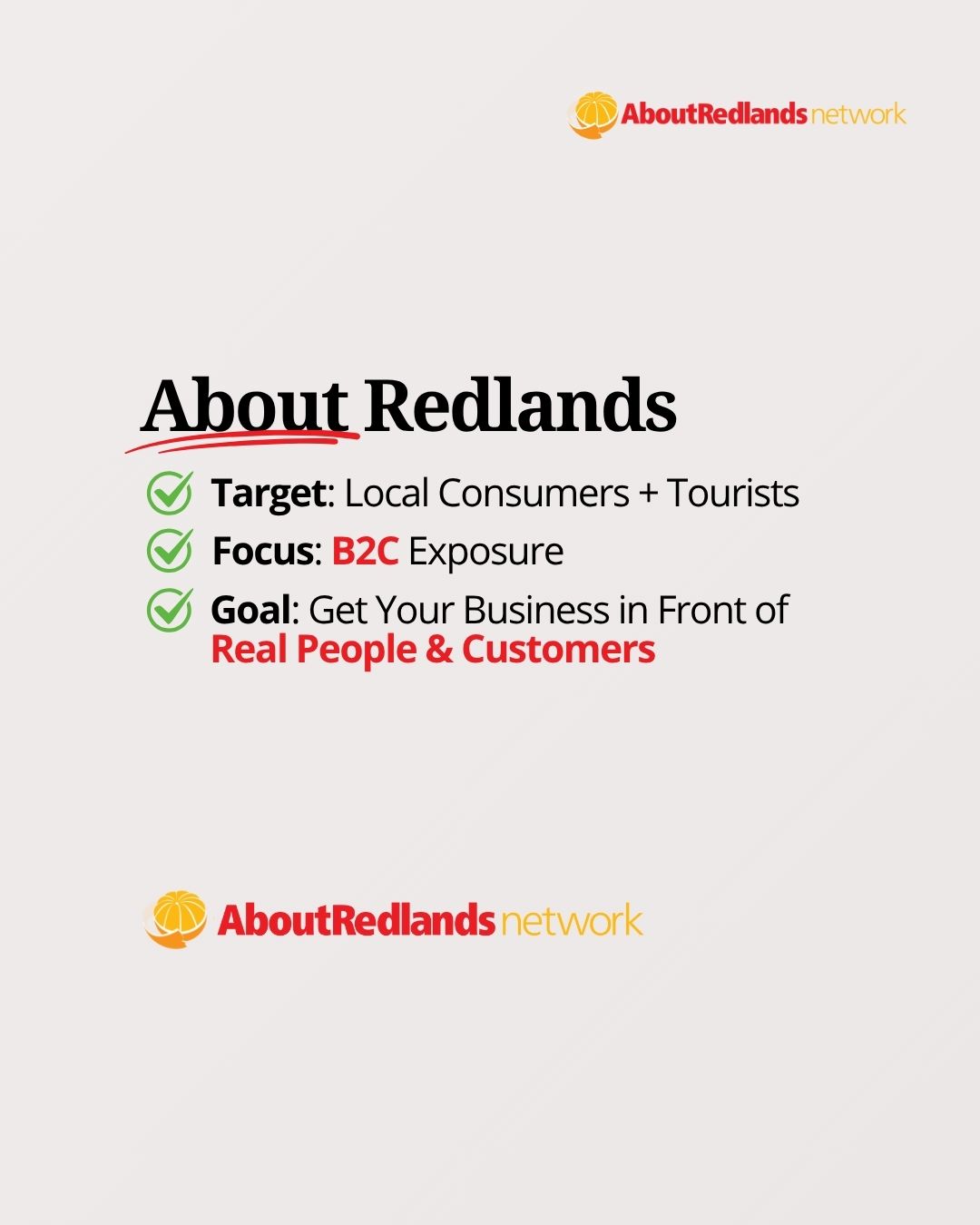 Local Chamber vs About Redlands