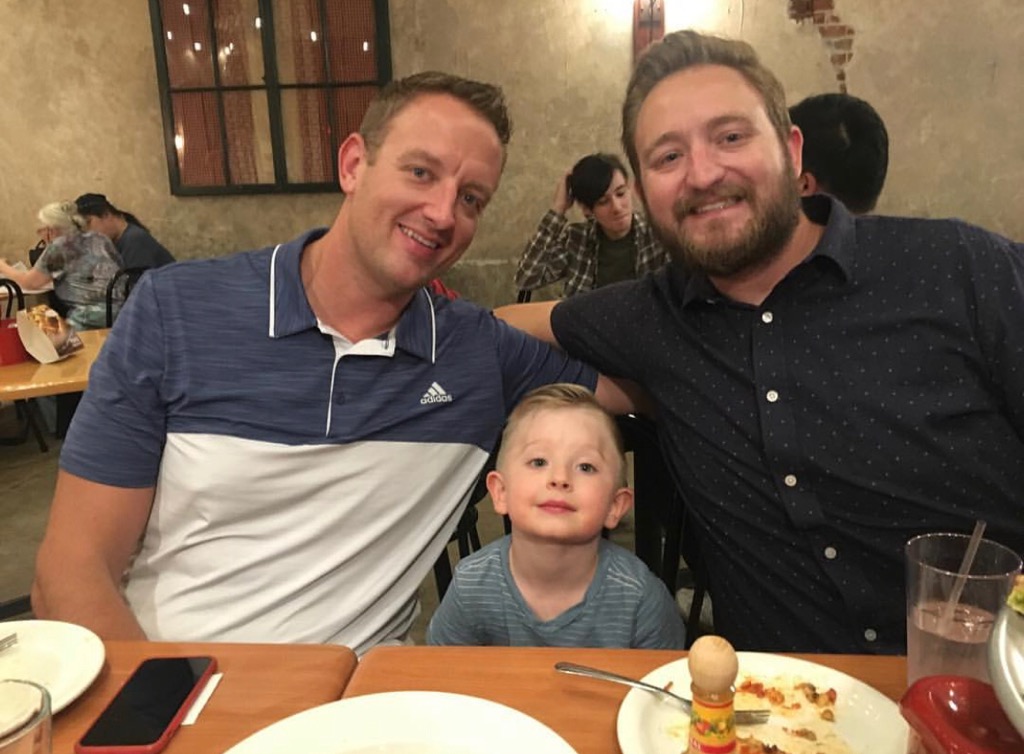 Family at a restaurant