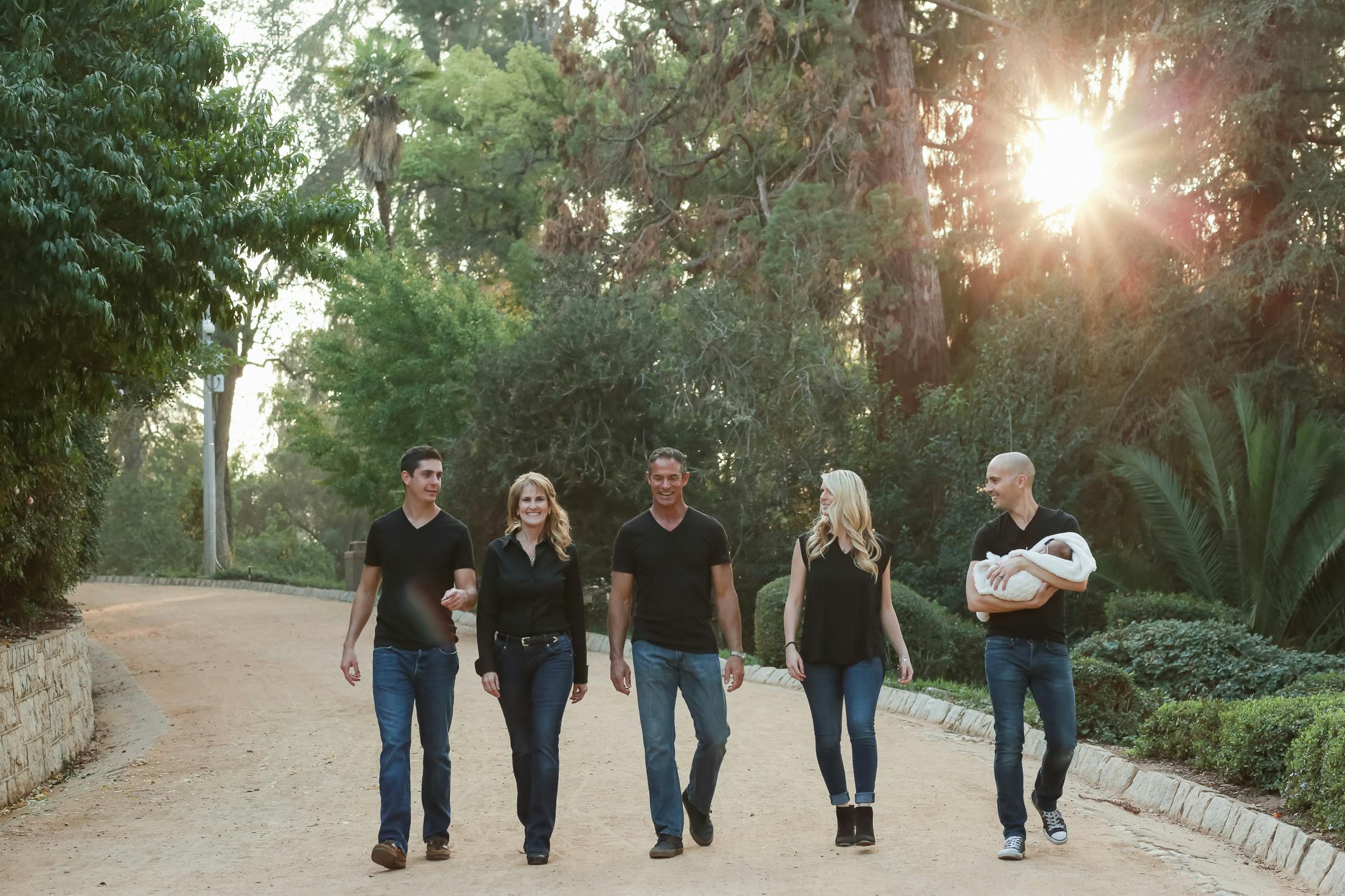 Left to right: Jordan (son), Deborah (AR owner/founder), David (husband/owner of ARR), Niko (daughter/AR Team Manager), Ross (son-in-law), Rae (first grand baby).